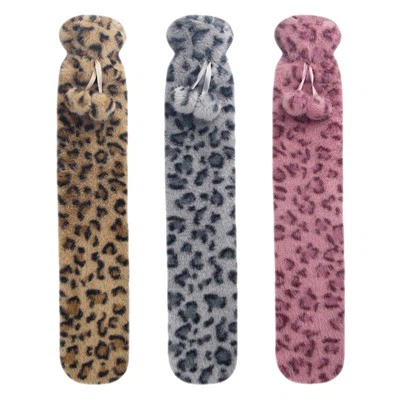 غطاء فرو قطيفة طويل لحقيبة الماء الساخن